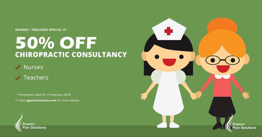 50% Off Chiropractic Consultancy For Nurses and Teachers (Ended) 5 SGPS - Nurses and Teachers Chiropractic Consultancy Promo Poster