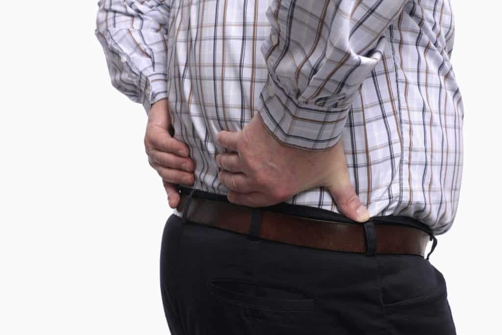 man having back pain