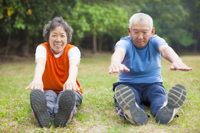 Senior healthy fitness couple