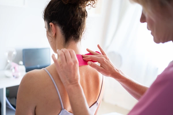 Spinal Decompression: The Ultimate Guide 1 A chiropractor performing non-surgical spinal decompression therapy on a patient's upper back and neck